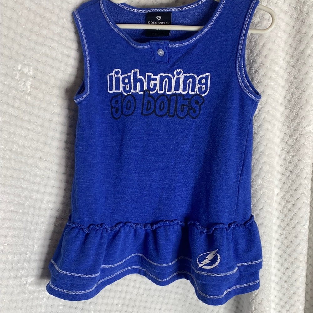Colosseum Tampa Bay Lightning Blue dress with Ruffled Hem